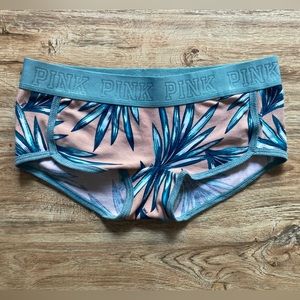 Victoria’s Secret PINK tropical leaf boyshort Small NWOT